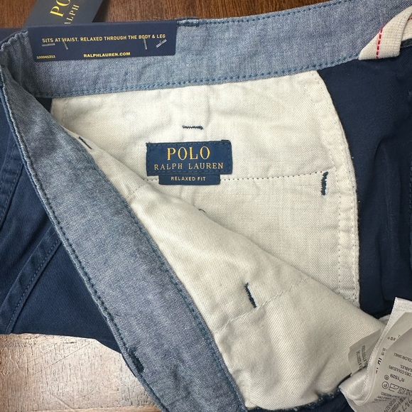 Polo by Ralph Lauren Slate Blue Flat Front Shorts - Picture 2 of 4
